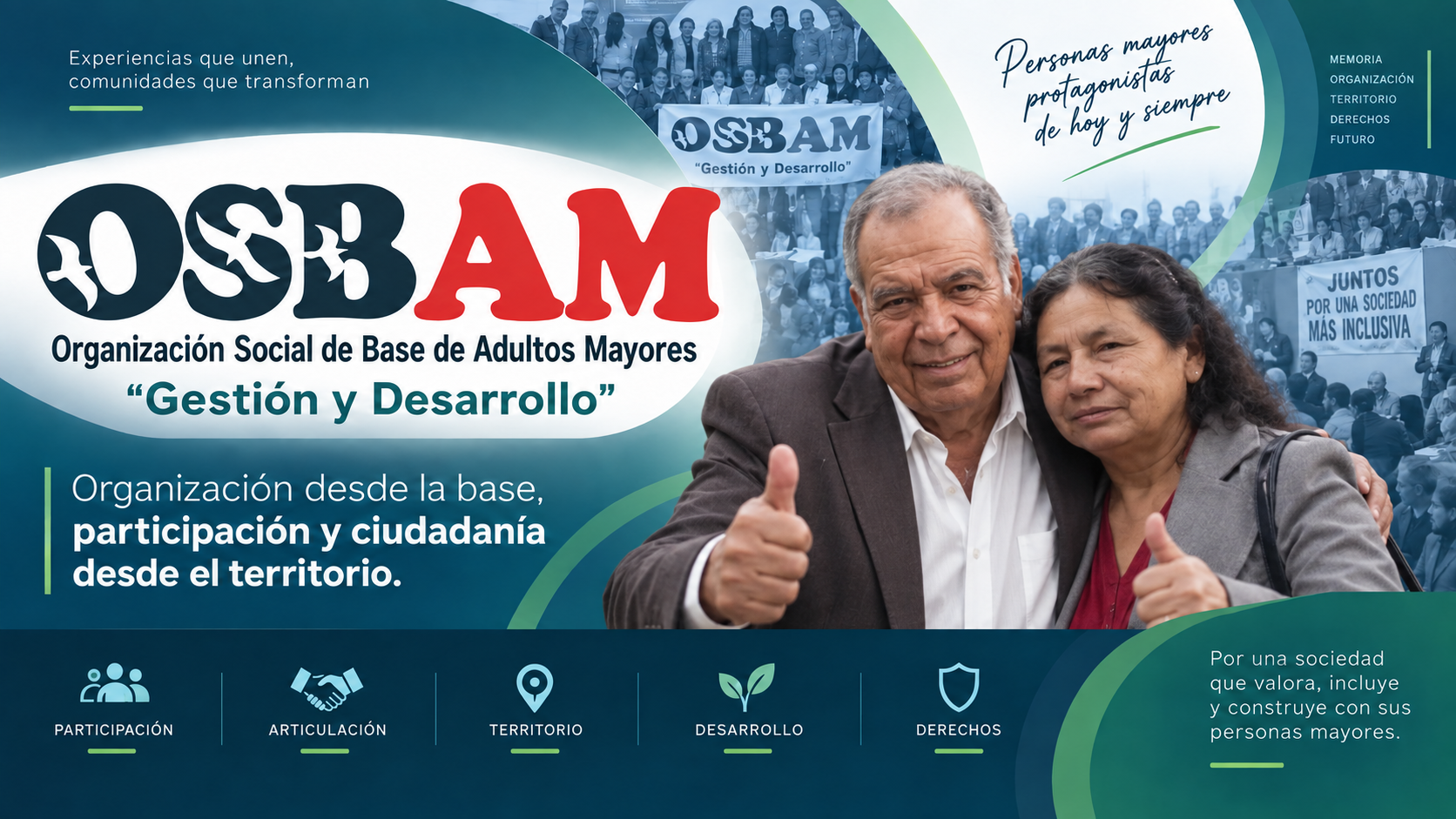 Felipe Vásquez Olano y su esposa, trayectoria de organización y participación de las OSBAM en Lambayeque